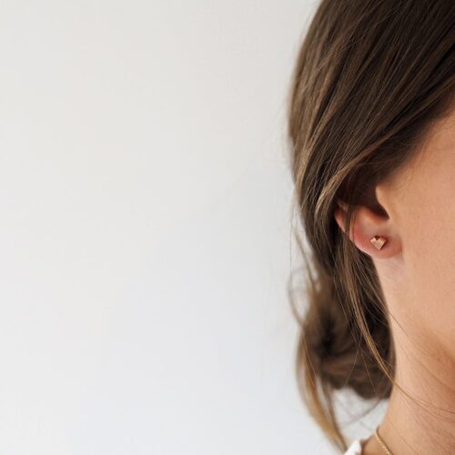 Marina Antoniou Jewellery - Mini Rose Gold Studs | From the Heart