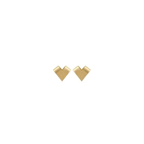 Marina Antoniou Jewellery - Mini Yellow Gold Studs | From the Heart