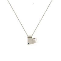 Marina Antoniou Jewellery - Sapphire White Gold Necklace | From the Heart