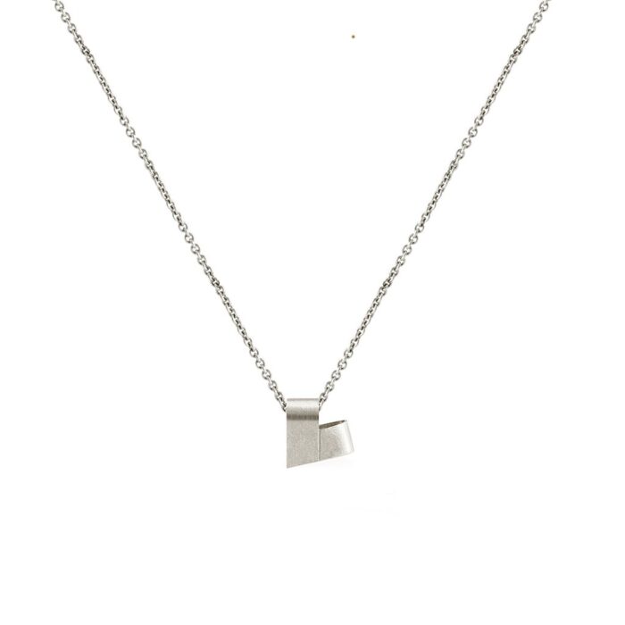 Marina Antoniou Jewellery - Mini White Gold Necklace | From the Heart