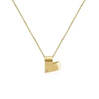 Marina Antoniou Jewellery - Diamond Yellow Gold Necklace | From the Heart