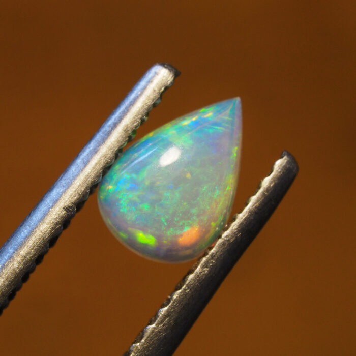 Pear shaped Australian crystal opal