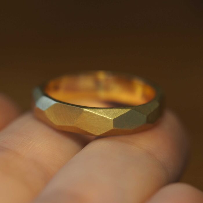 Bespoke | Gold Faceted Wedding Ring for Erik - Marina Antoniou Jewellery