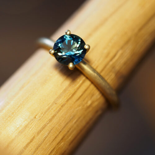 Marina Antoniou Jewellery - Teal Sapphire Ring