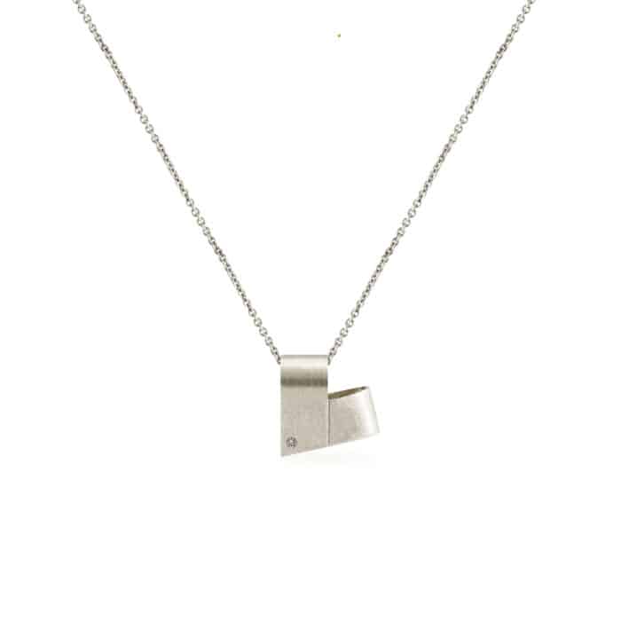 Diamond White Gold Necklace | From the Heart - Marina Antoniou Jewellery