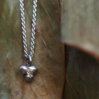 White Gold Granule Necklace
