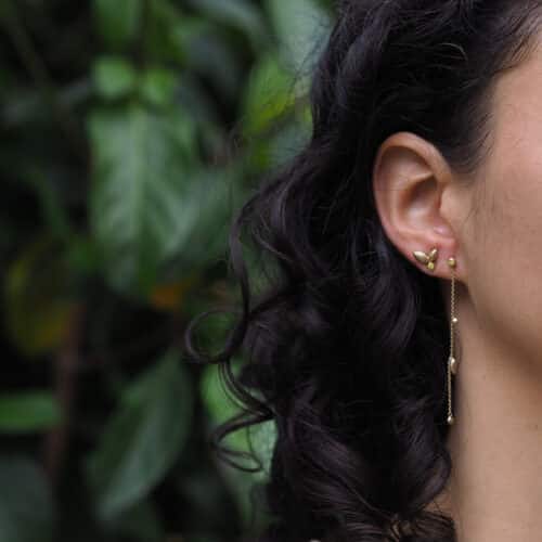Marina Antoniou Jewellery - Floret Studs with Removable Daisy Chain