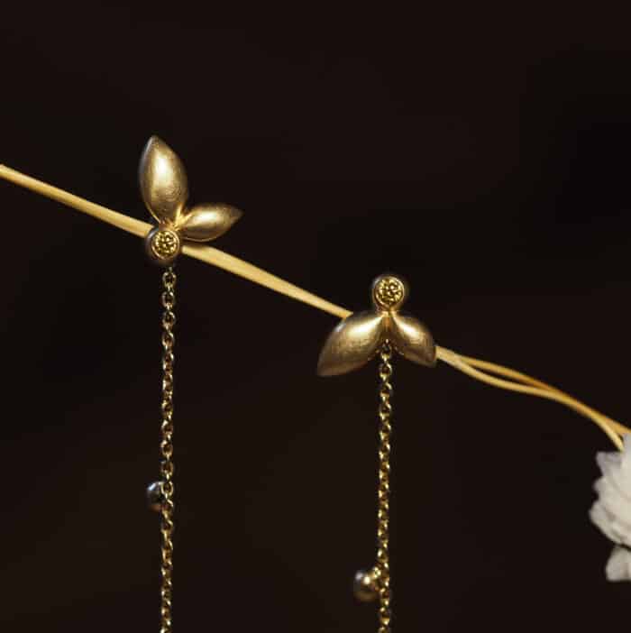 Marina Antoniou Jewellery - Petal and Floret Studs with Removable Daisy Chain