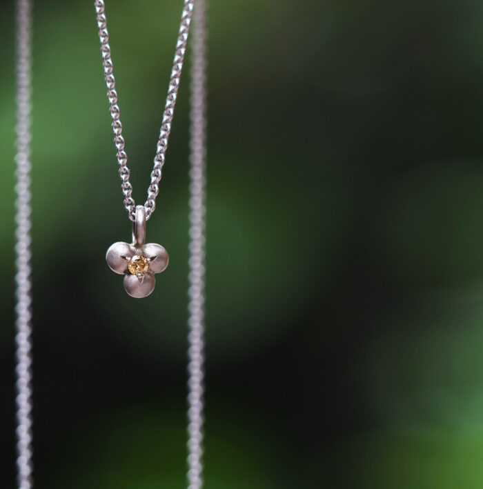 Marina Antoniou Jewellery - White Gold Granule Necklace