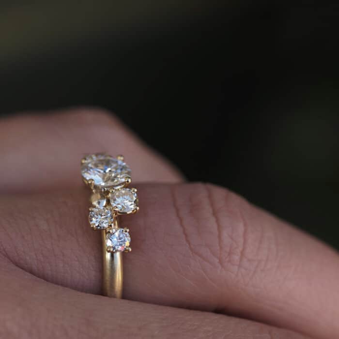 Marina Antoniou Heirloom diamond Cluster ring