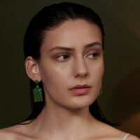 Sea Grape Slice Drop Earrings - Image 2