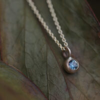 Single Grain Sapphire Necklace - Image 2
