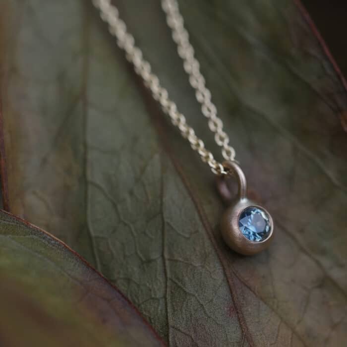 Single Grain Sapphire Necklace - Marina Antoniou Jewellery