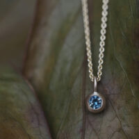 Single Grain Sapphire Necklace
