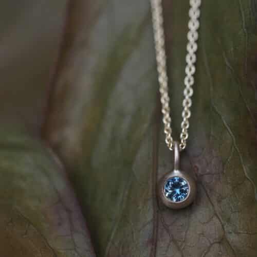 Single Grain Sapphire Necklace - Marina Antoniou Jewellery
