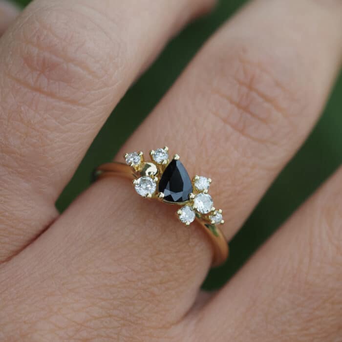 Bespoke | Heirloom Sapphire and Diamond Cluster Ring for Kathy - Marina Antoniou Jewellery