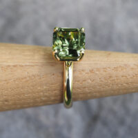 Bespoke | Emerald Cut Australian Parti Sapphire Ring for Rebecca - Image 2