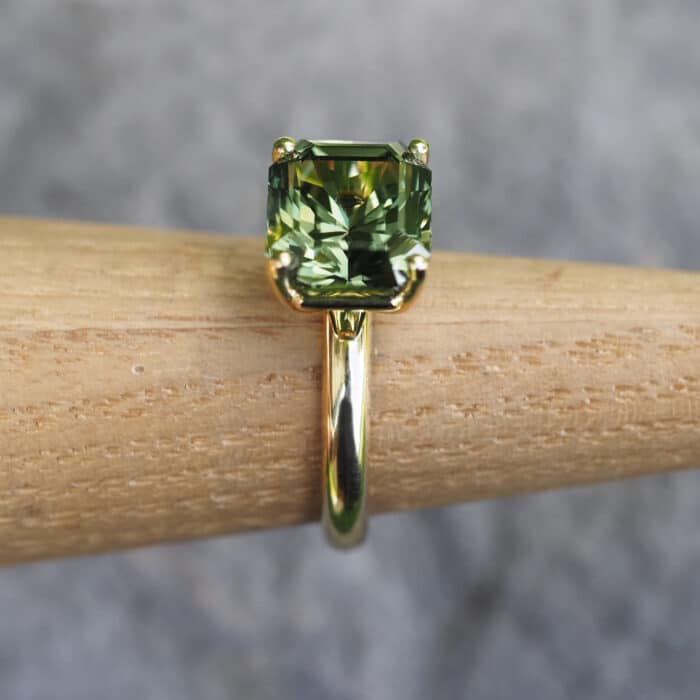 Bespoke | Emerald Cut Australian Parti Sapphire Ring for Rebecca - Marina Antoniou Jewellery