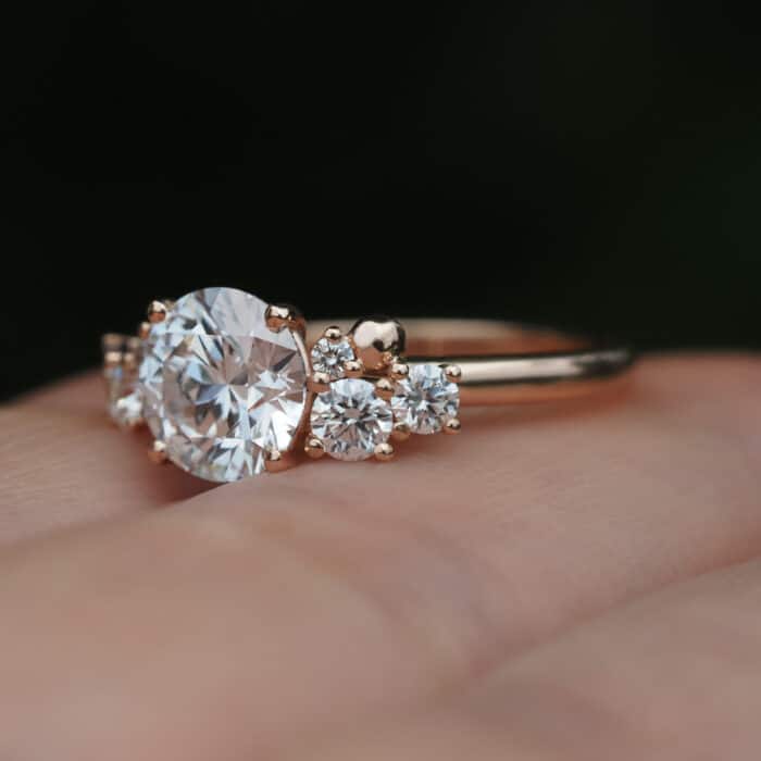 Bespoke | Rose Gold Diamond Cluster Ring for Frances - Marina Antoniou Jewellery