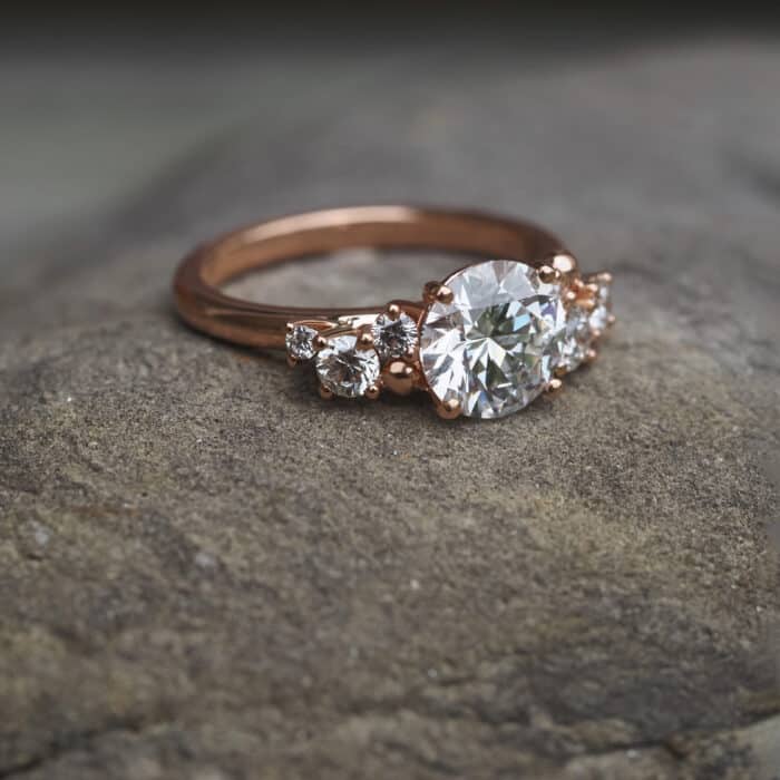 Bespoke | Rose Gold Diamond Cluster Ring for Frances - Marina Antoniou Jewellery