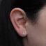 Sterling Silver Granule Earrings with Diamonds - Marina Antoniou Jewellery