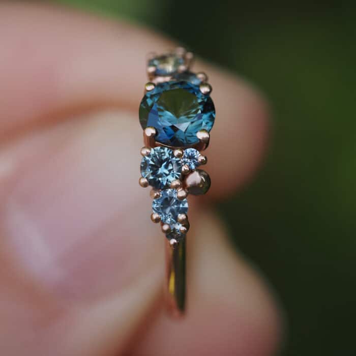 Australian Sapphire Cluster Ring - Image 2