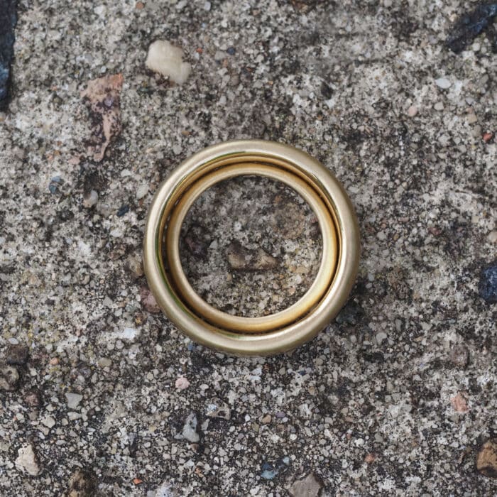 Bespoke | Brushed Yellow Gold Wedding Rings for Pierce and Emma