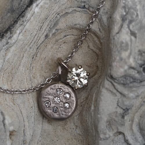 Bespoke | Heirloom White Gold and Diamond Charm Necklace for Angela - Marina Antoniou Jewellery