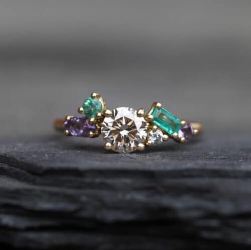 Bespoke | Birthstone Cluster Ring for Georgia - Marina Antoniou Jewellery