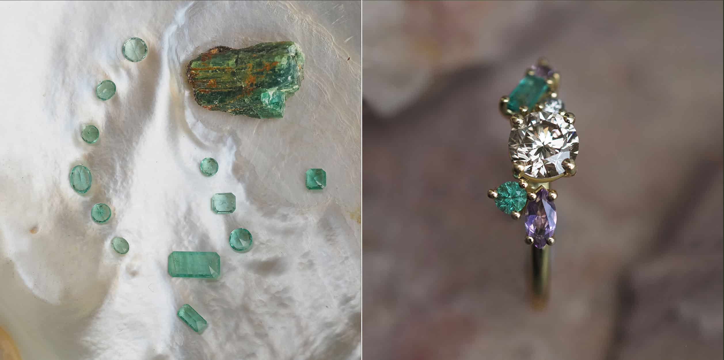 A Path of My Own: Working with Australian Gemstones - Marina Antoniou Jewellery Australian Emeralds