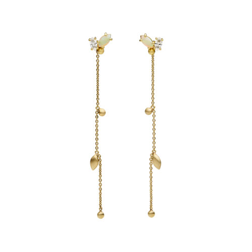 Tide Fragments Leaf Studs - Marina Antoniou Jewellery