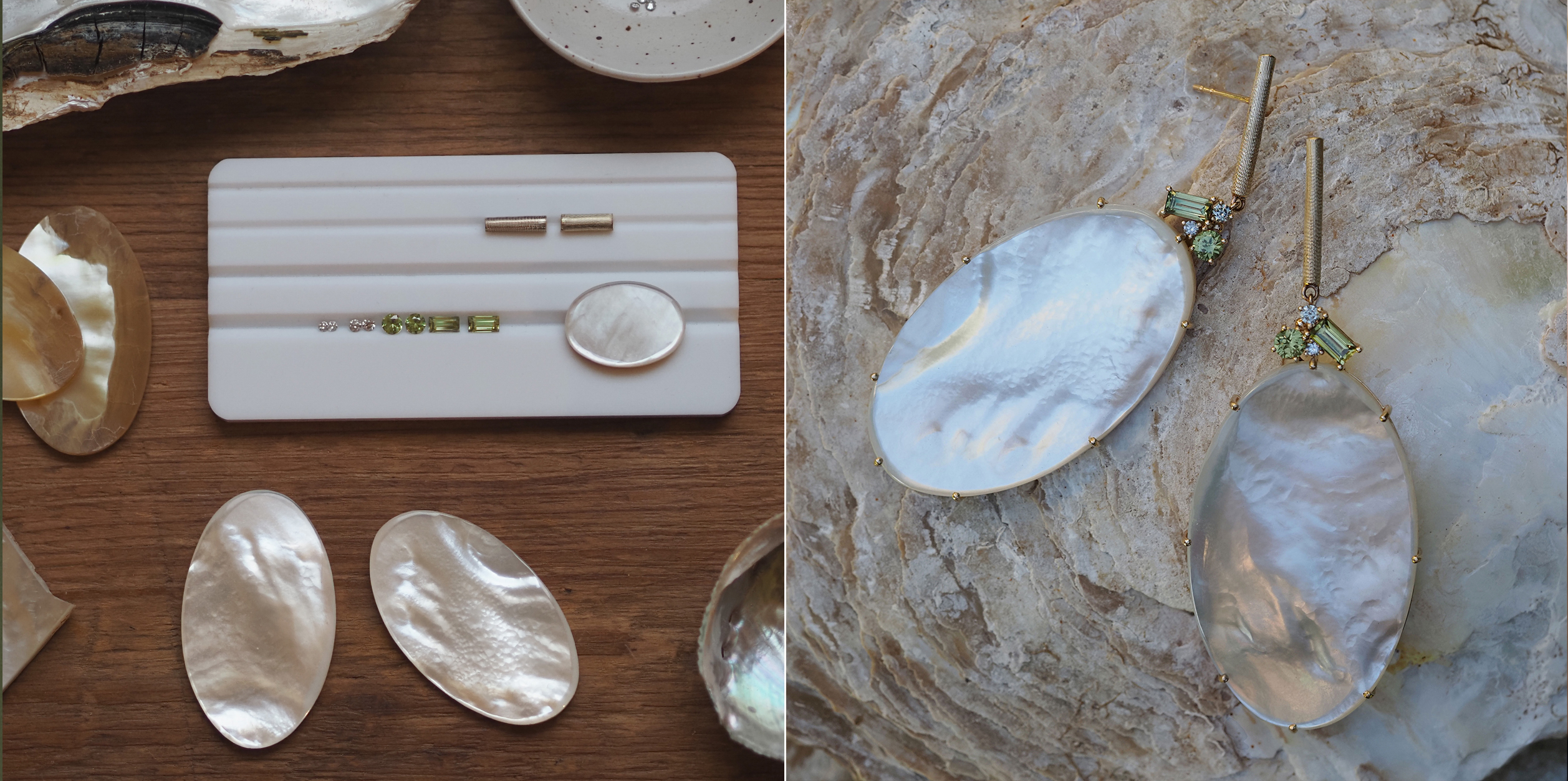 A Mother Of Pearl Story - Marina Antoniou Jewellery mother of pearl jewellery, south sea pearls