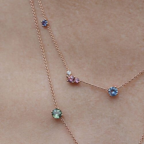 Bespoke | Australian Sapphire Charm Necklaces for Rebecca - Marina Antoniou Jewellery