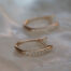 Oval Diamond Huggie Earrings - Marina Antoniou Jewellery