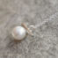 Silver Pearl Necklace with Australian Sapphires - Marina Antoniou Jewellery