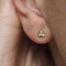 Yellow Gold Granule Earrings with Diamonds - Marina Antoniou Jewellery